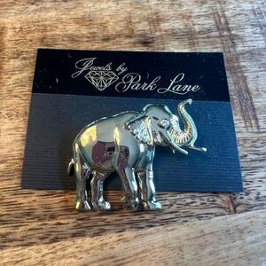 Park lane silver tone elephant pin brooch